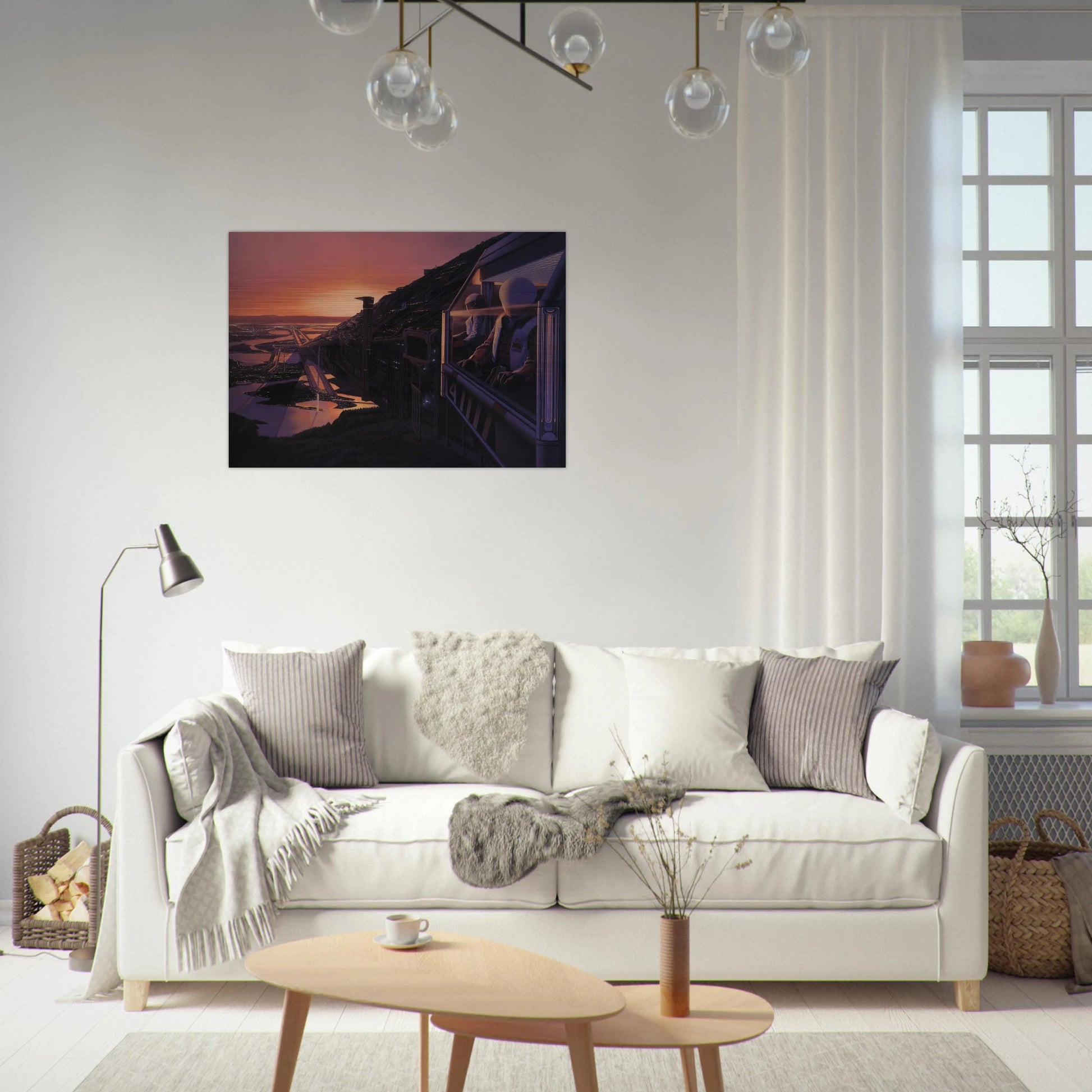 Syd Mead - Syd Mead Brushed Aluminum Print - 70x100 cm / 28x40 inches | Syd Mead Aluminum Print | Syd Mead Prints