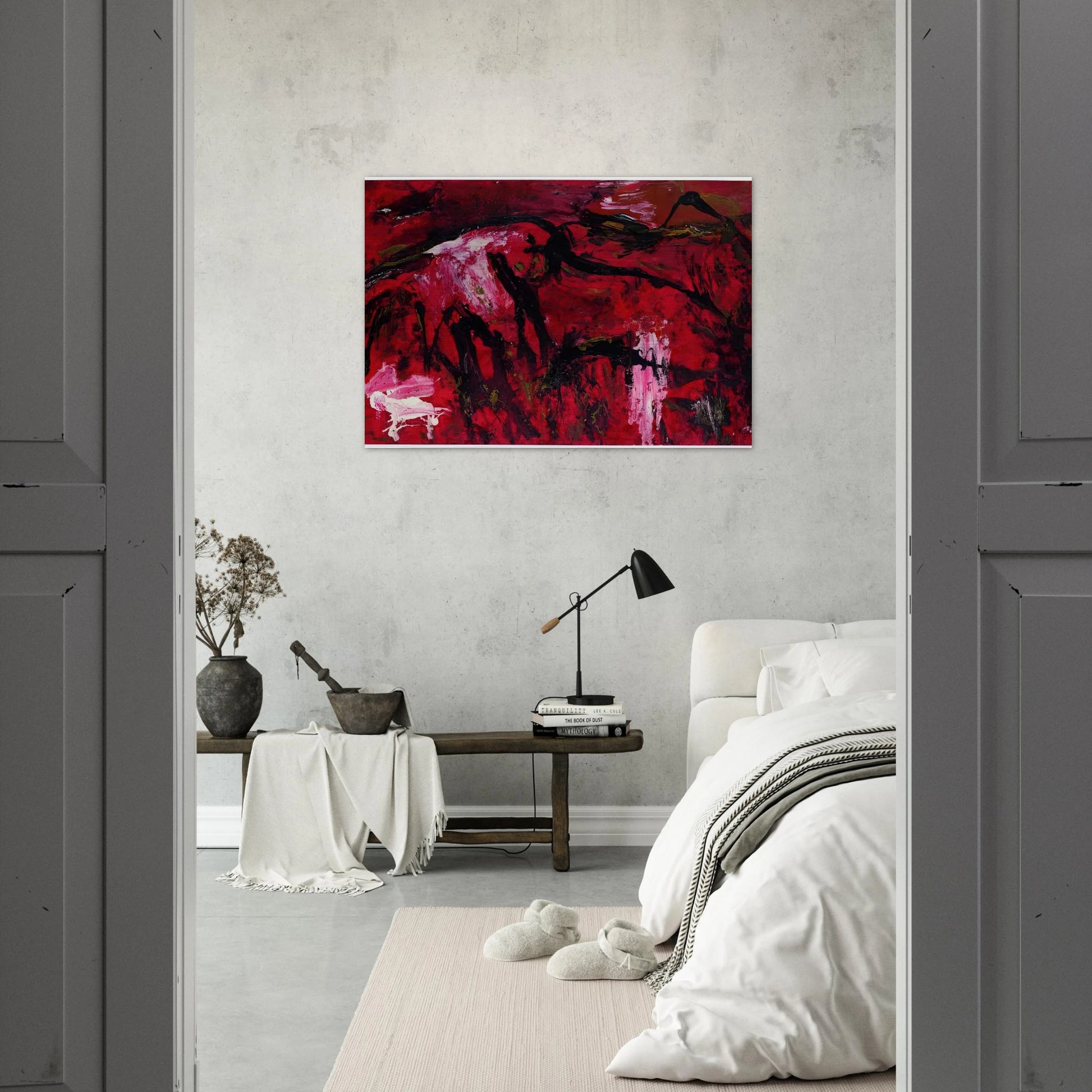 Libusa - 1995 - Emil Schumacher Brushed Aluminum Print - 70x100 cm / 28x40 inches | Emil Schumacher Aluminum Print | Emil Schumacher Prints