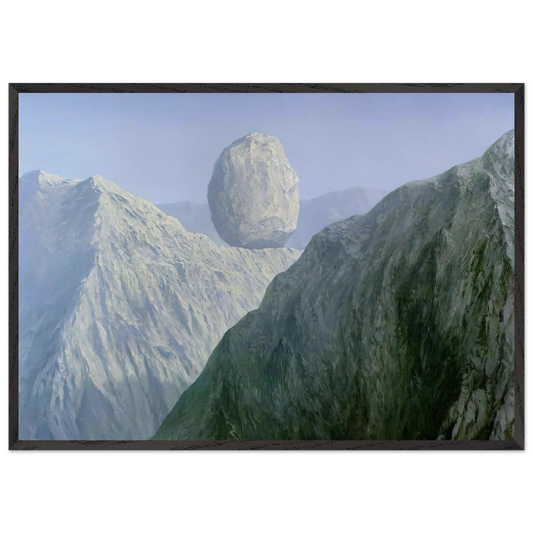 THE GLASS KEY 1959 - Rene Magritte 70x100 cm / 28x40 inches Framed Art Print – Black Wooden Frame