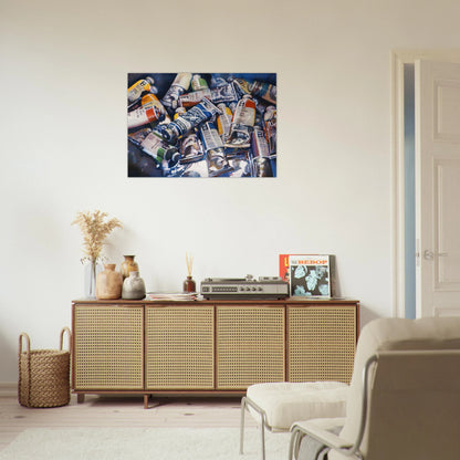 SHIVA BLUE 1973 - Audrey Flack Brushed Aluminum Print - 70x100 cm / 28x40 inches | Audrey Flack Aluminum Print | Audrey Flack Prints