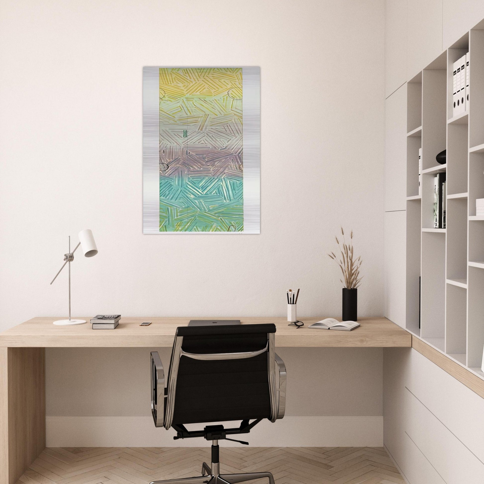 USUYUKI ULAE 211 - Jasper Johns Brushed Aluminum Print - 70x100 cm / 28x40 inches | Jasper Johns Aluminum Print | Jasper Johns Prints