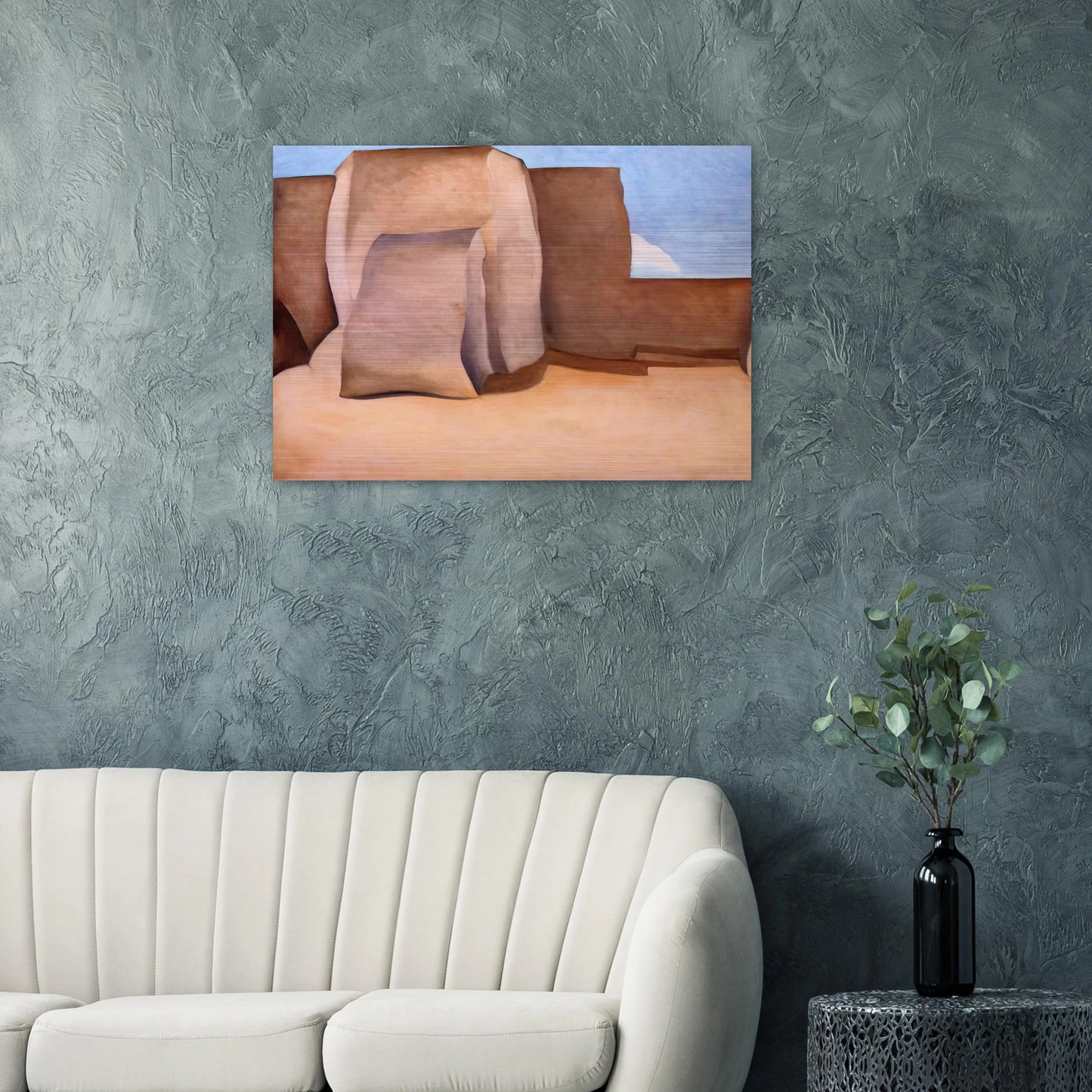 Ranchos Church, New Mexico - Georgia O'Keeffe Brushed Aluminum Print - 70x100 cm / 28x40 inches | Georgia O'Keeffe Aluminum Print | Georgia O'Keeffe Prints