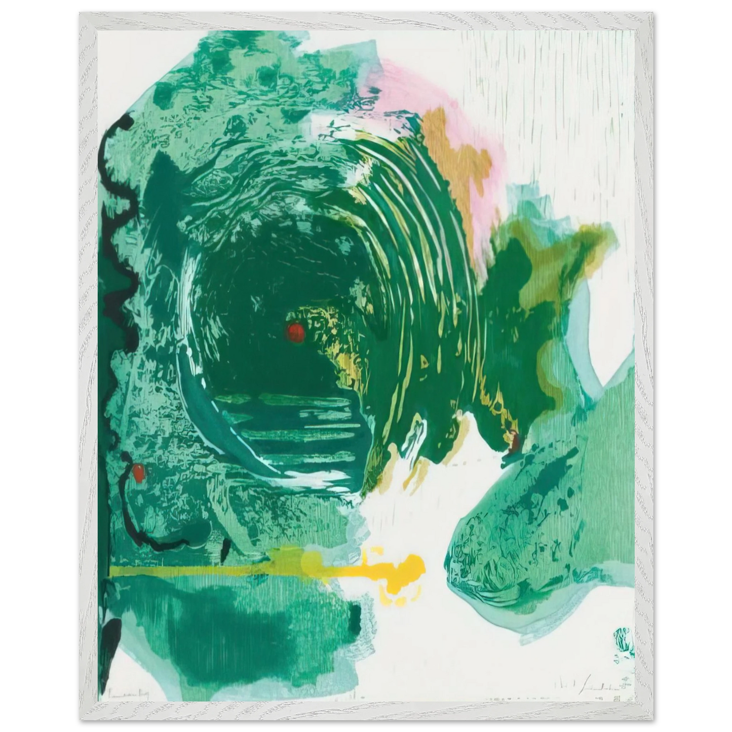 Helen Frankenthaler - Radius - 1993 Wall art - 40x60 cm / 16x24 inches - Premium Wooden Framed Poster With Fine Art Paper-canvas - White frame