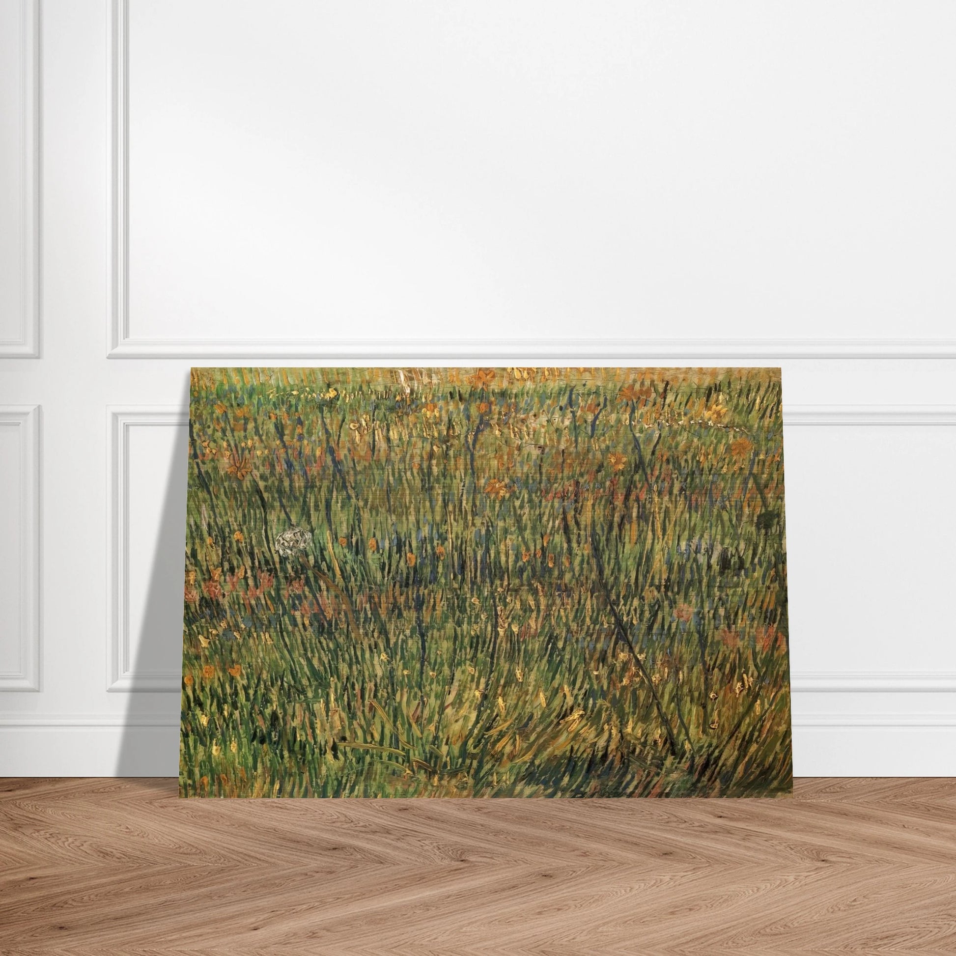 Pasture in Bloom - Vincent van Gogh Brushed Aluminum Print - 70x100 cm / 28x40 inches | Vincent van Gogh Aluminum Print | Vincent van Gogh Prints