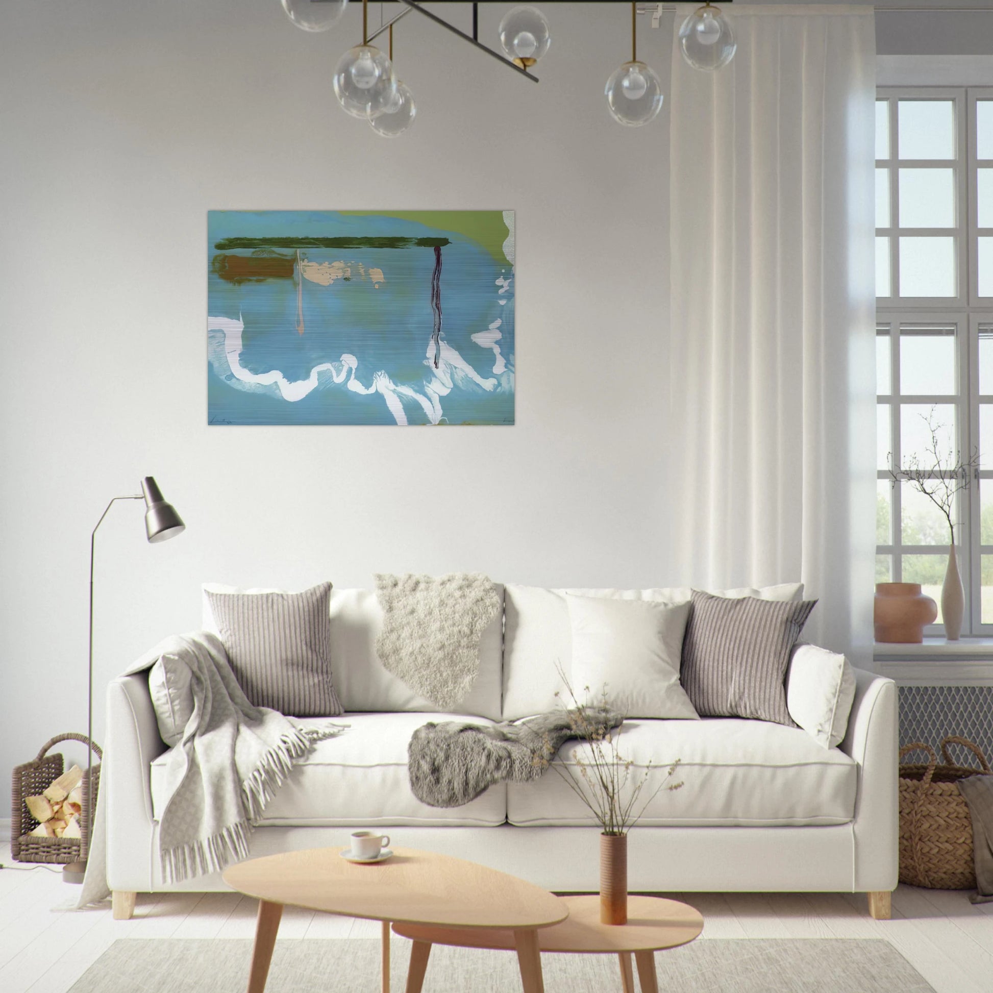 Skywriting - 1997 - Helen Frankenthaler Brushed Aluminum Print - 70x100 cm / 28x40 inches | Helen Frankenthaler Aluminum Print | Helen Frankenthaler Prints
