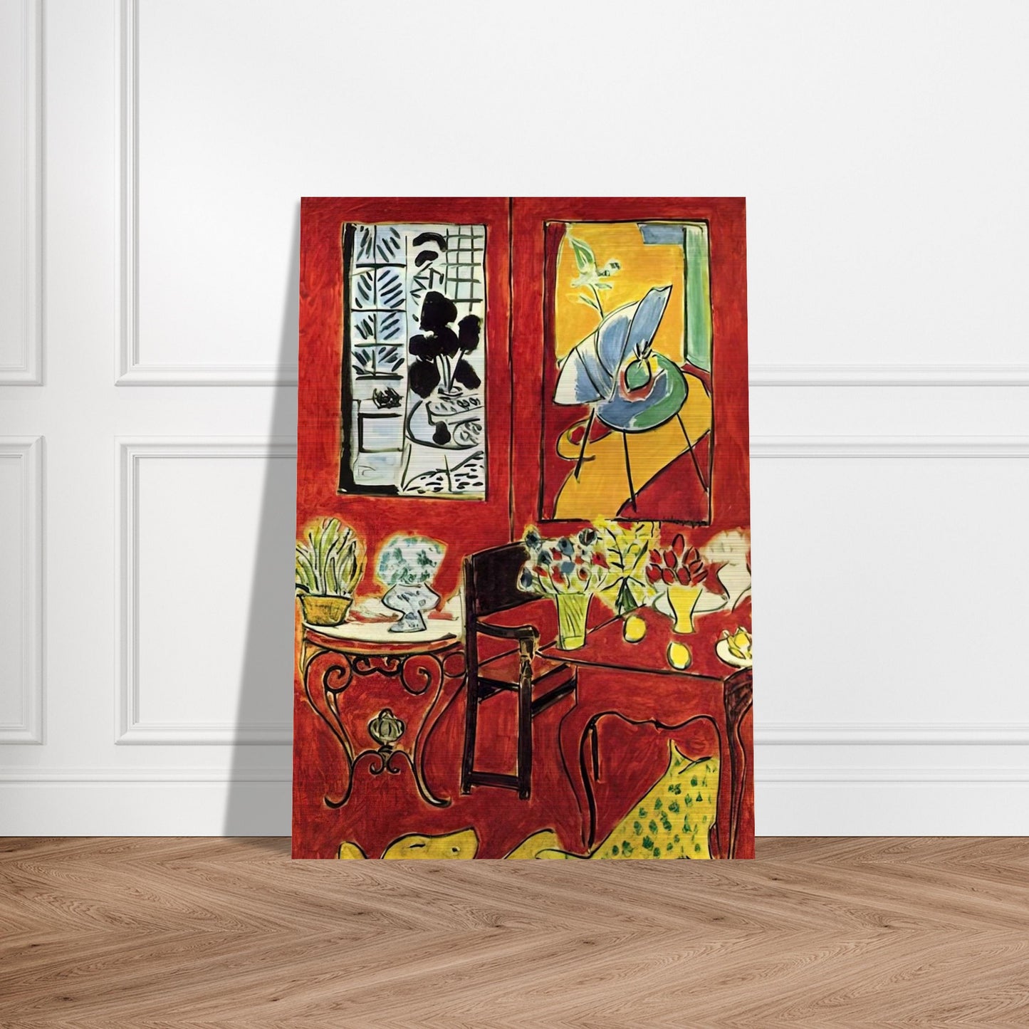 LARGE RED INTERIOR 1948 - Henri Matisse Brushed Aluminum Print - 70x100 cm / 28x40 inches | Henri Matisse Aluminum Print | Henri Matisse Prints
