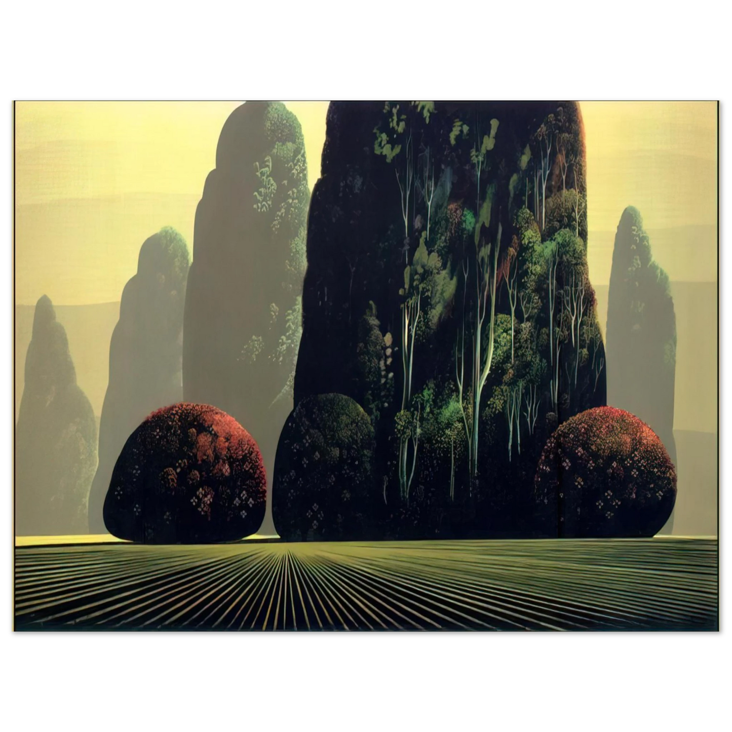 Eyvind Earle - Autumn Eucalyptus  75x100 cm / 30x40inches Fine Art Poster