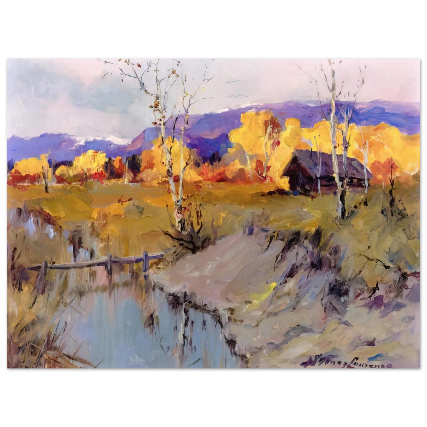 Sydney Laurence - Autumn Morning - Romanticism  75x100 cm / 30x40inches Fine Art Poster