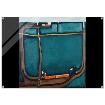 NARROW GAUGE RAILWAY IN THE MOUNTAINS 1963 - Jerzy Nowosielski Acrylic Print - 70x100 cm / 28x40″ inches | Jerzy Nowosielski Wall Art | Jerzy Nowosielski Prints