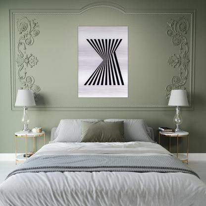 UNTITLED FRAGMENT 1 1965 - Bridget Riley Brushed Aluminum Print - 70x100 cm / 28x40 inches | Bridget Riley Aluminum Print | Bridget Riley Prints