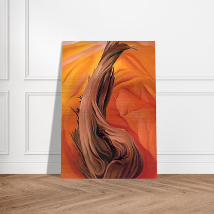 Stump in Red Hills - Georgia O'Keeffe Brushed Aluminum Print - 70x100 cm / 28x40 inches | Georgia O'Keeffe Aluminum Print | Georgia O'Keeffe Prints