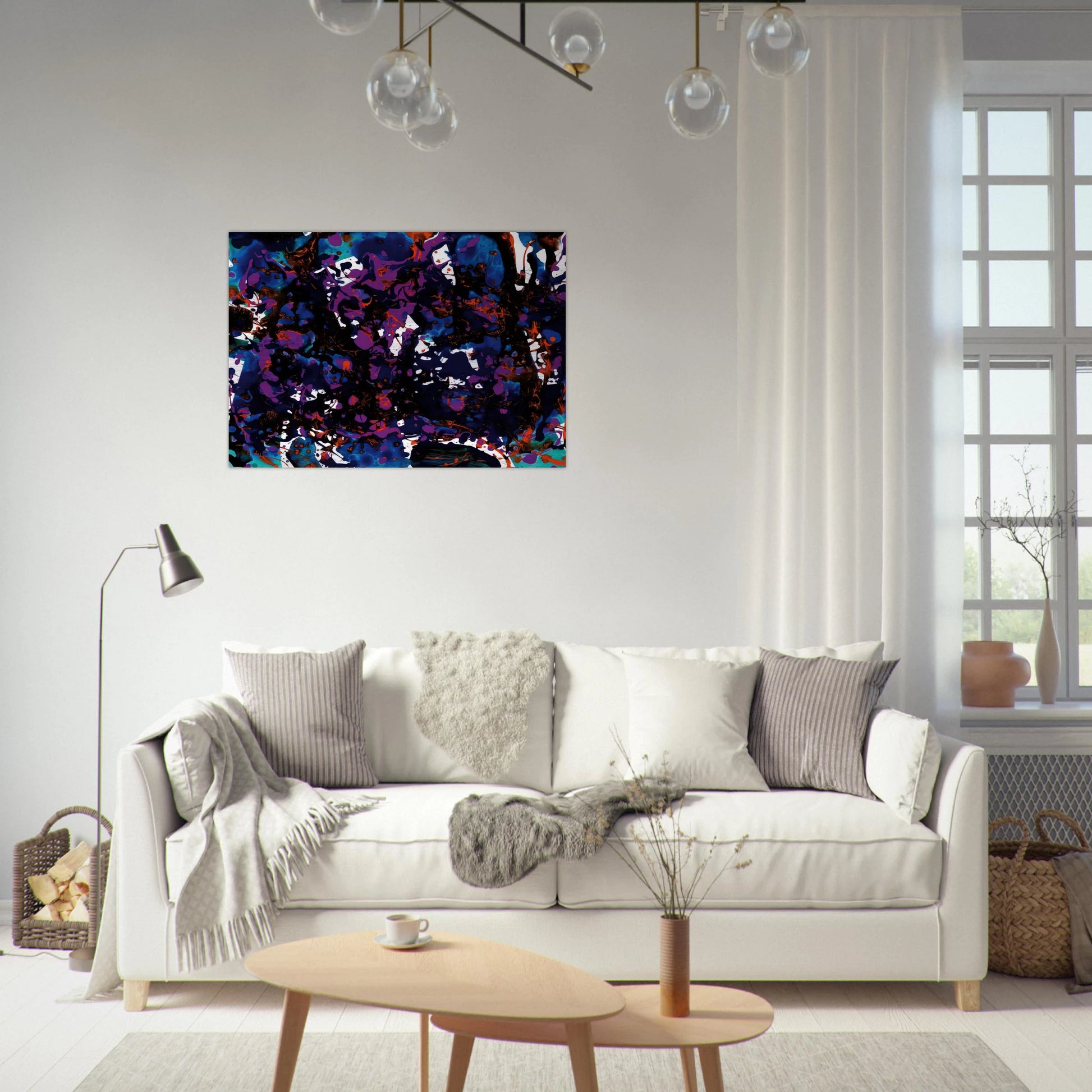 Untitled  SFP94-3  SF94-024  - Sam Francis Brushed Aluminum Print - 70x100 cm / 28x40 inches | Sam Francis Aluminum Print | Sam Francis Prints