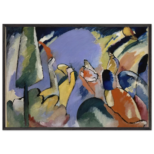 IMPROVISATION XIV 1910 - Wassily Kandinsky 70x100 cm / 28x40 inches Framed Art Print – Black Wooden Frame