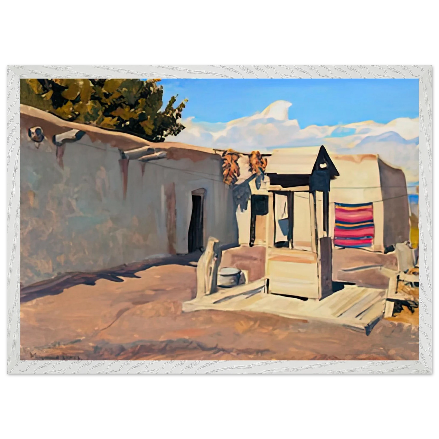 Maynard Dixon - OLD PATIO 1931 Wall art - 50x70 cm / 20x28 inches - Premium Wooden Framed Poster With Fine Art Paper-canvas - Wood frame