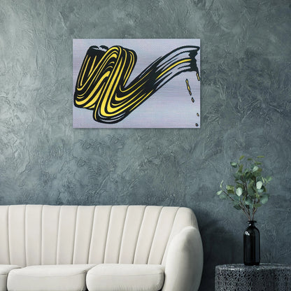 BRUSHSTROKE 1965 0 - Roy Lichtenstein Brushed Aluminum Print - 70x100 cm / 28x40 inches | Roy Lichtenstein Aluminum Print | Roy Lichtenstein Prints
