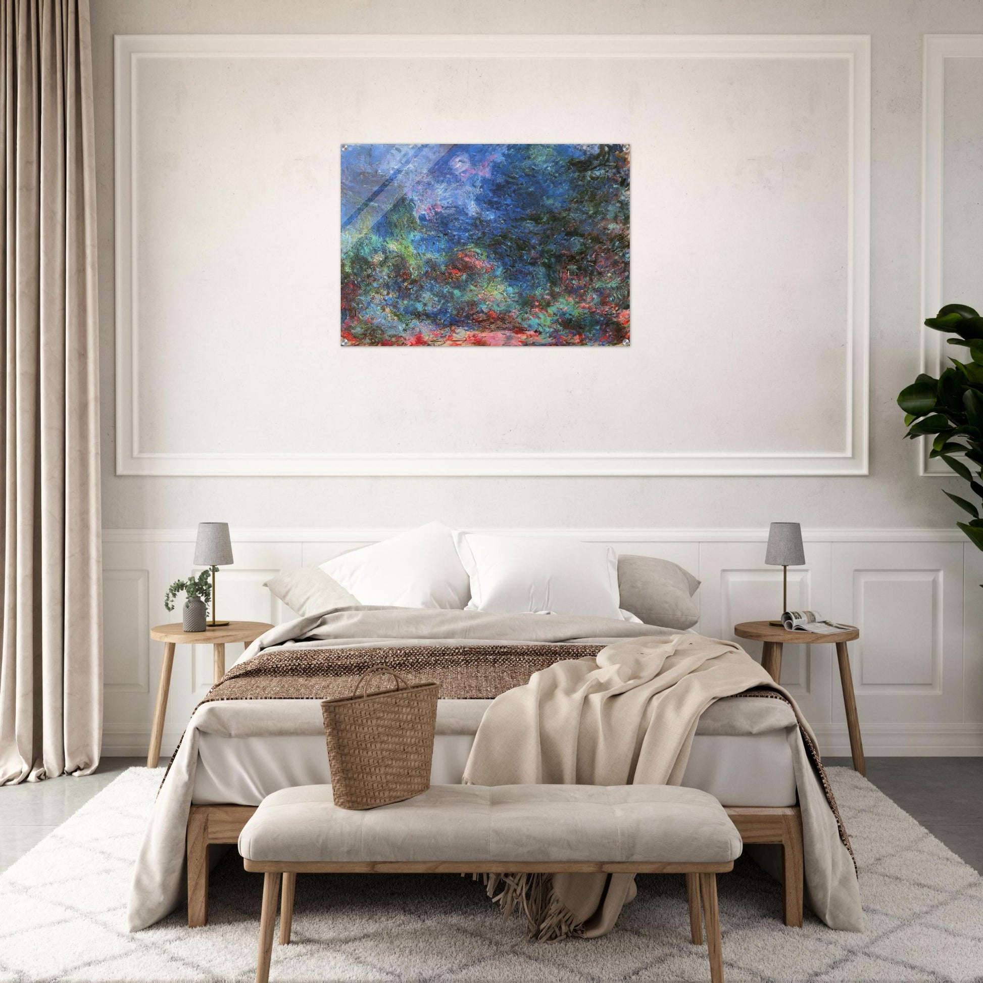 The House at Giverny Viewed from the Rose Garden - claude monet Acrylic Print - 70x100 cm / 28x40″ inches