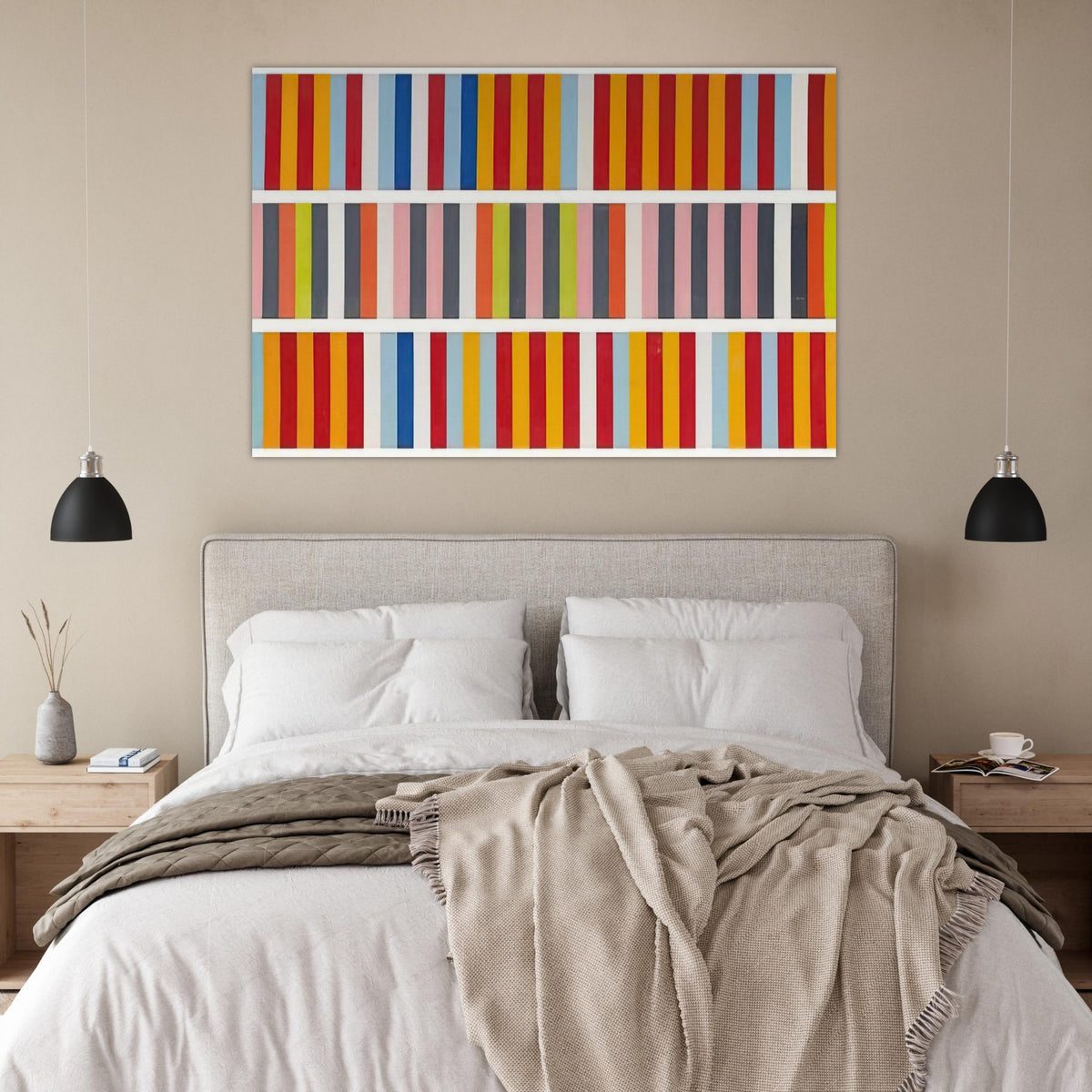 Barricades - 1968 - Gene Davis Art Prints - 100x150 cm / 40x60″ inches | Gene Davis Poster | Gene Davis Prints