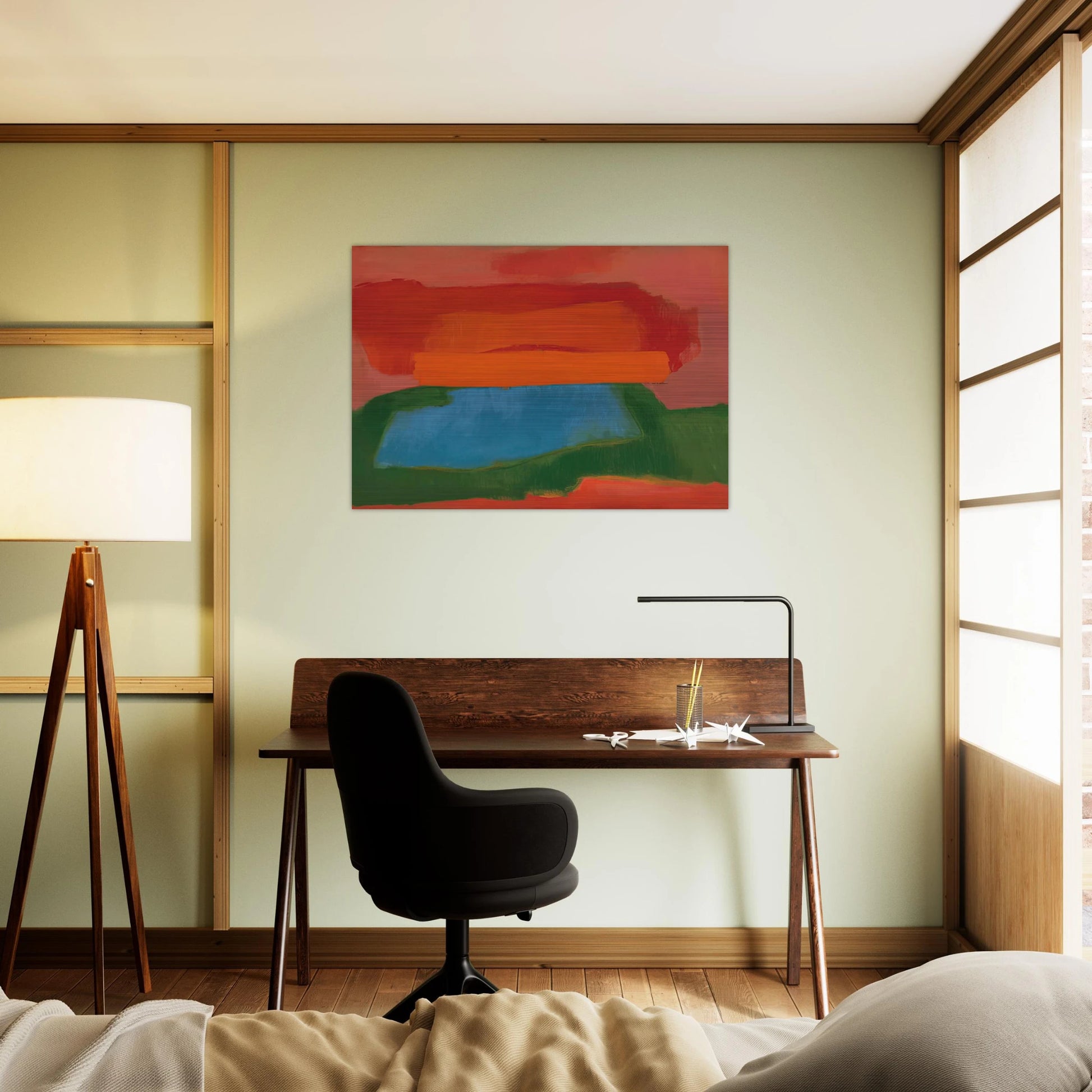 NUMBER 2 1967 - Esteban Vicente Brushed Aluminum Print - 70x100 cm / 28x40 inches | Esteban Vicente Aluminum Print | Esteban Vicente Prints