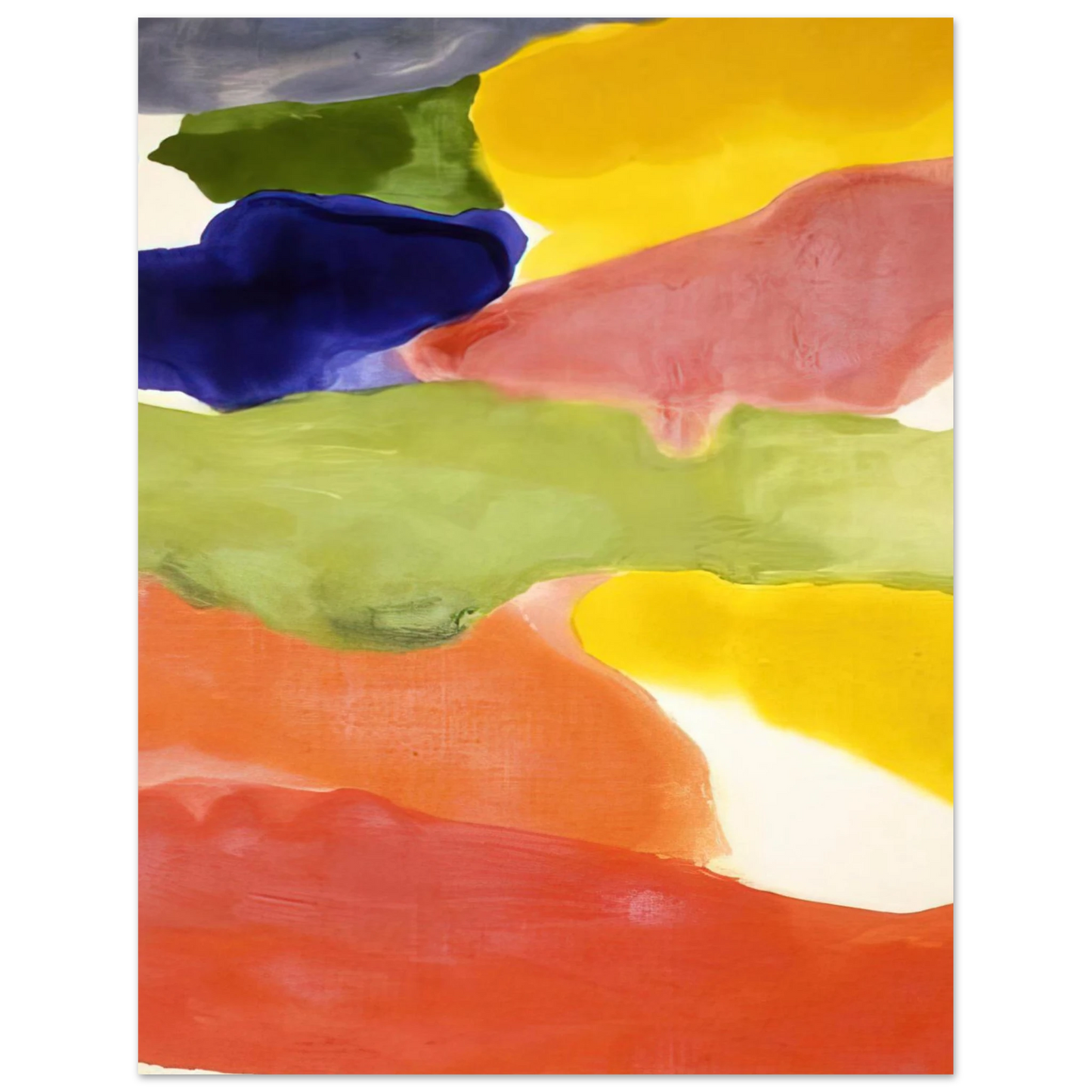 Helen Frankenthaler - Tutti-Fruitti - 1966 Wall art - 45x60 cm / 18x24 inches - Premium Wooden Framed Poster With Fine Art Paper-canvas - Wood frame