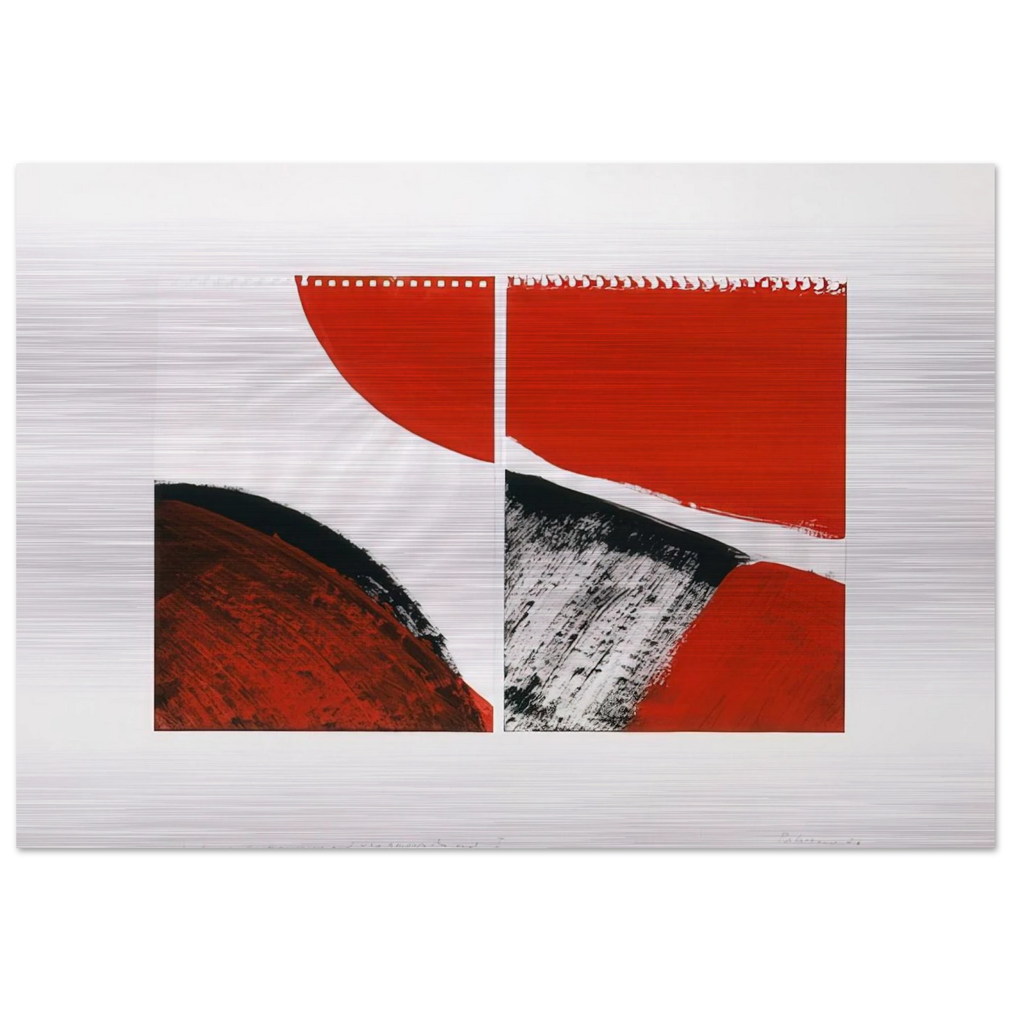 Who knows the beginning and who knows the end II - 1976 - Blinky Palermo Brushed Aluminum Print - 70x100 cm / 28x40 inches | Blinky Palermo Aluminum Print | Blinky Palermo Prints