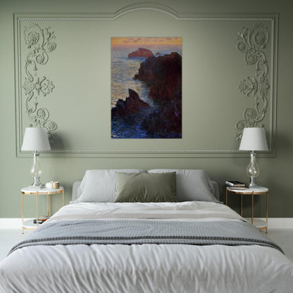 Rocky Point at Port-Goulphar - claude monet Brushed Aluminum Print - 70x100 cm / 28x40 inches | claude monet Aluminum Print | claude monet Prints