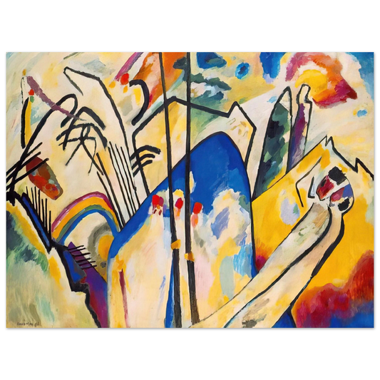 Wassily Kandinsky - COMPOSITION IV 1911  75x100 cm / 30x40inches Fine Art Poster