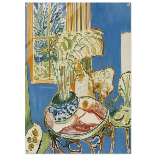BLUE INTERIOR 1947 - Henri Matisse Acrylic Print - 70x100 cm / 28x40″ inches