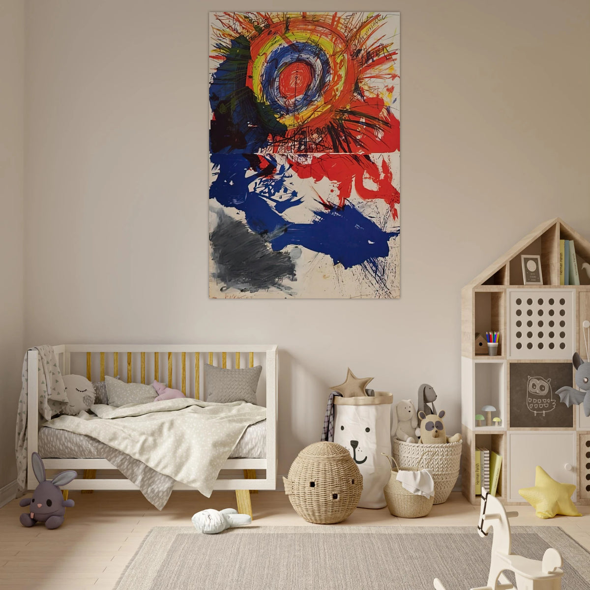 Composition - 1957 - Walasse Ting Art Prints - 100x150 cm / 40x60″ inches | Walasse Ting Poster | Walasse Ting Prints
