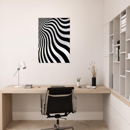 INTAKE 1964 - Bridget Riley Brushed Aluminum Print - 70x100 cm / 28x40 inches | Bridget Riley Aluminum Print | Bridget Riley Prints
