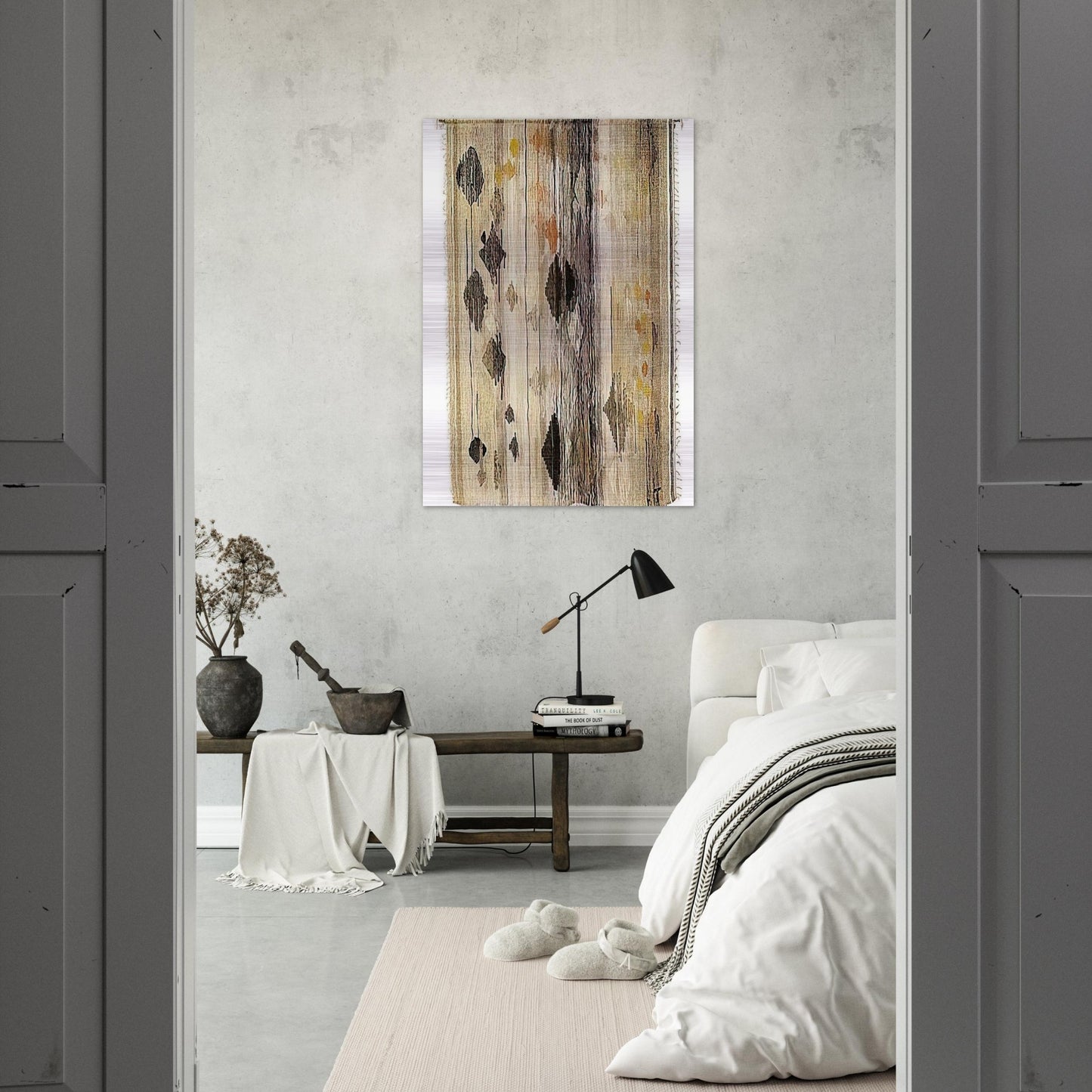 FLOATING SHAPES 1958 - Lenore Tawney Brushed Aluminum Print - 70x100 cm / 28x40 inches | Lenore Tawney Aluminum Print | Lenore Tawney Prints
