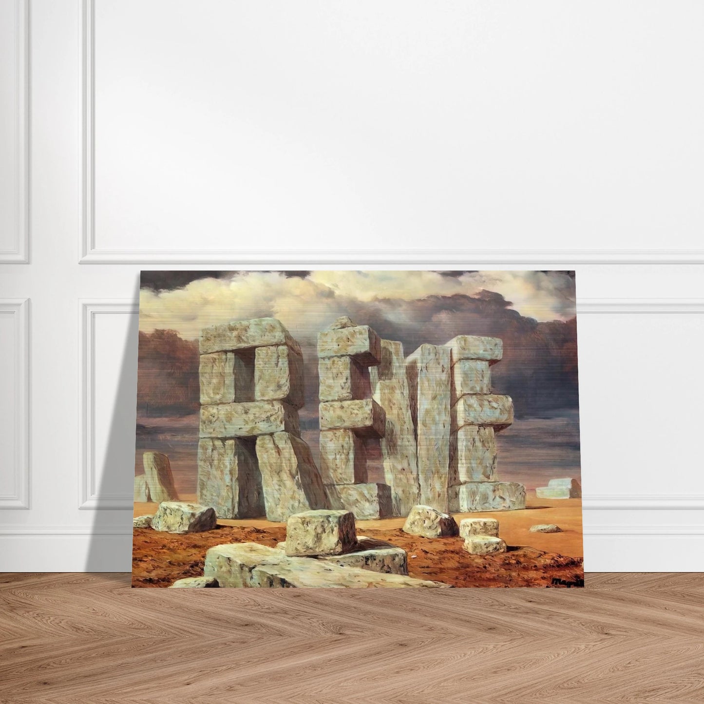THE ART OF CONVERSATION 1950 - Rene Magritte Brushed Aluminum Print - 70x100 cm / 28x40 inches | Rene Magritte Aluminum Print | Rene Magritte Prints
