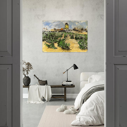 The Mill of Alphonse Daudet at Fontevieille - Vincent van Gogh Acrylic Print - 70x100 cm / 28x40″ inches | Vincent van Gogh Wall Art | Vincent van Gogh Prints