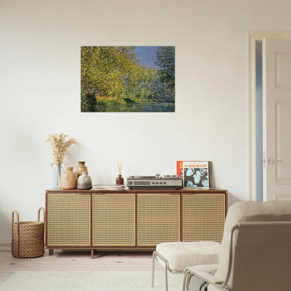 Bend in the River Epte - claude monet Brushed Aluminum Print - 70x100 cm / 28x40 inches | claude monet Aluminum Print | claude monet Prints
