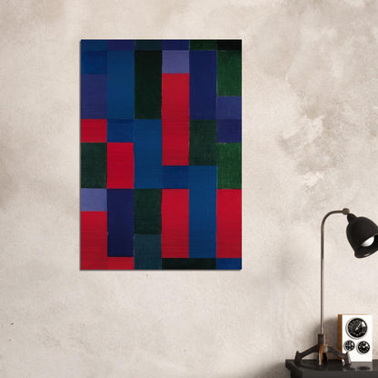 Grn-Blau-Rot - 1967 - Johannes Itten Brushed Aluminum Print - 70x100 cm / 28x40 inches | Johannes Itten Aluminum Print | Johannes Itten Prints