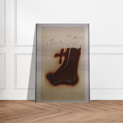 PIED MARRON 1982 - Antoni Tapies Brushed Aluminum Print - 70x100 cm / 28x40 inches | Antoni Tapies Aluminum Print | Antoni Tapies Prints