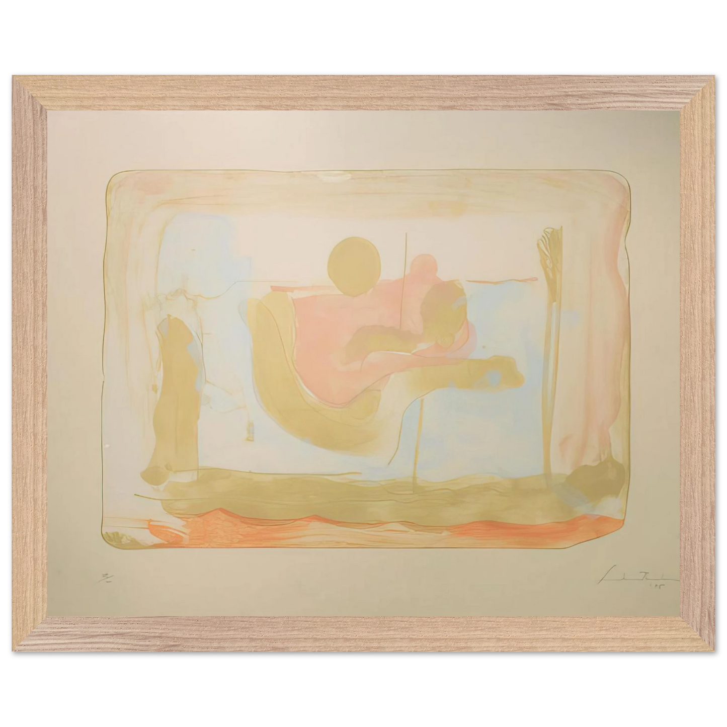 Helen Frankenthaler - Reflections I - 1995 Wall art - 45x60 cm / 18x24 inches - Fine Art Poster-canvas - -