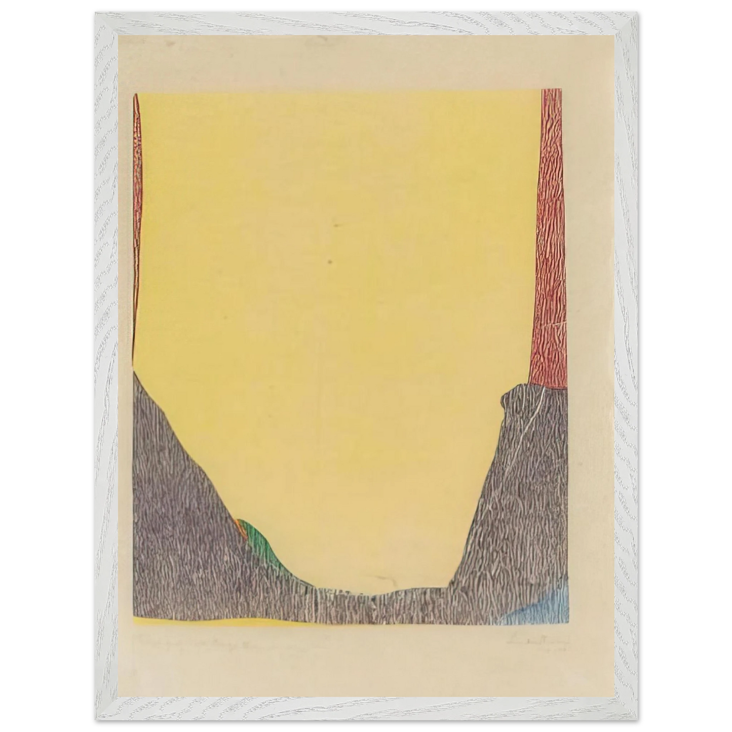 Helen Frankenthaler - East and Beyond - 1973 Wall art - A3 (29.7 x 42  cm) - Premium Wooden Framed Poster With Fine Art Paper-canvas - White frame