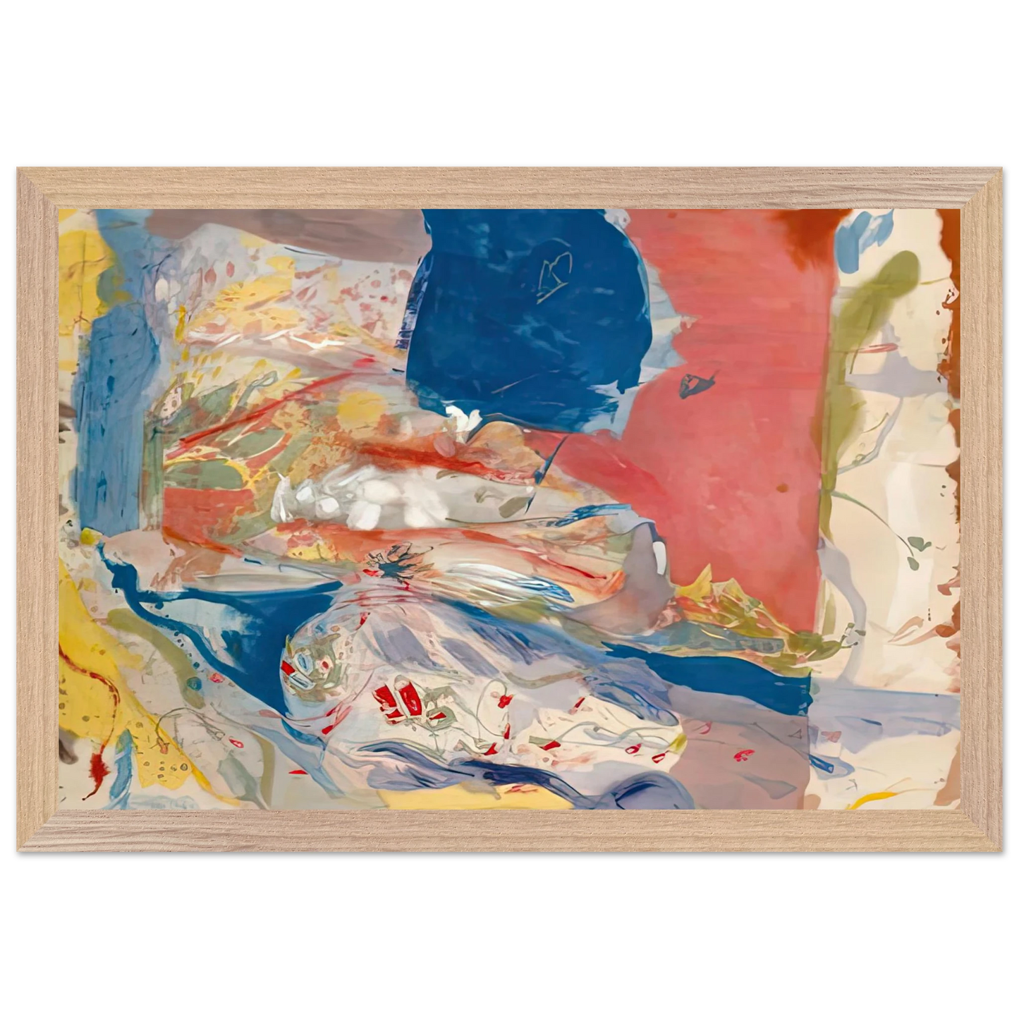 Helen Frankenthaler - Lorelei, 1957- Wall Art - 30x40 cm / 12x16 inches - Premium Wooden Framed Poster With Fine Art Paper-canvas - White frame