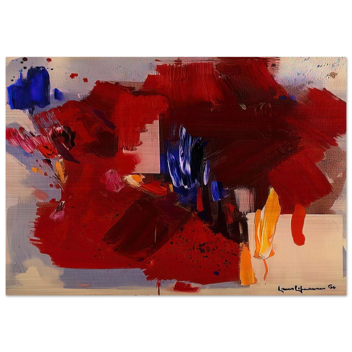 The Clash - Hans Hofmann Brushed Aluminum Print - 70x100 cm / 28x40 inches | Hans Hofmann Aluminum Print | Hans Hofmann Prints