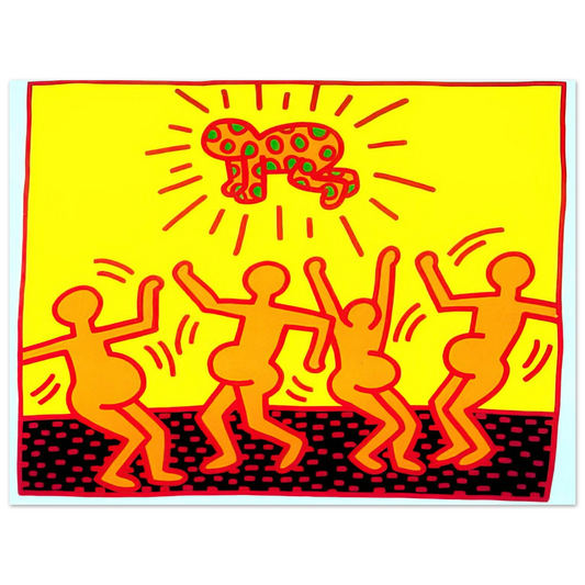 Keith Haring - UNTITLED 1983 1  75x100 cm / 30x40inches Fine Art Poster | Keith Haring Art For Sale