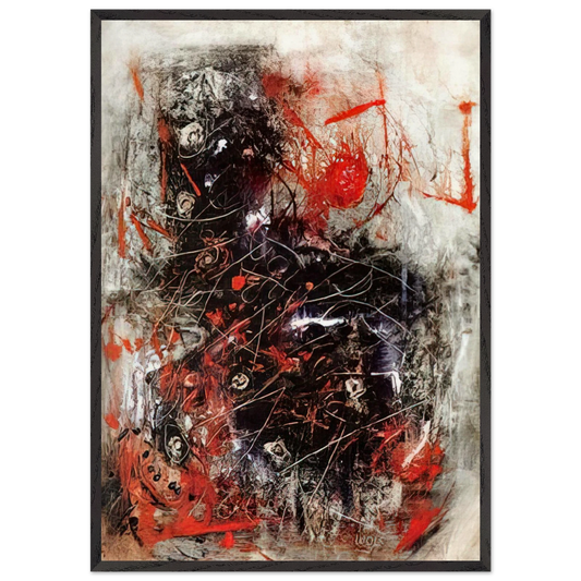 Oui Oui Oui - Tachisme - Wols 70x100 cm / 28x40 inches Framed Art Print – Black Wooden Frame