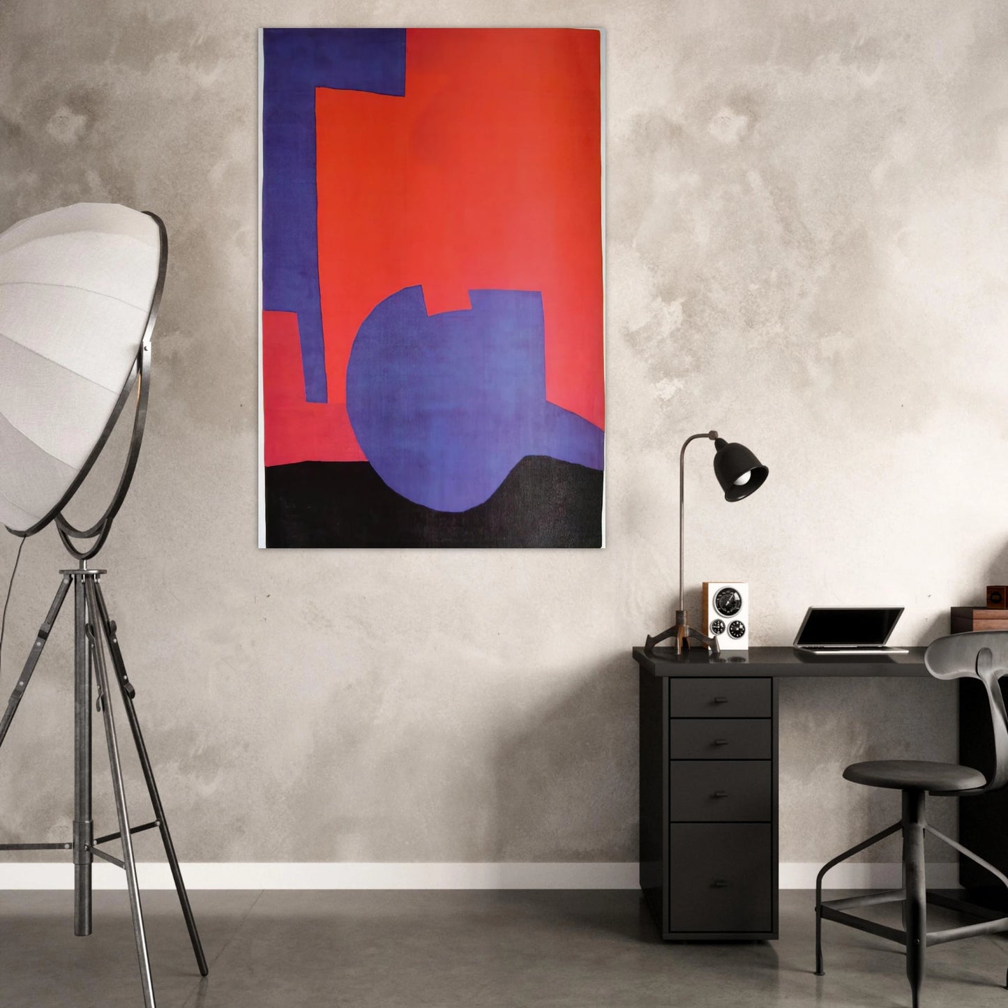 Composition rouge - 1968 - Serge Poliakoff Art Prints - 100x150 cm / 40x60″ inches | Serge Poliakoff Poster | Serge Poliakoff Prints