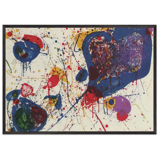 Light Violet  Lembark L20  - Sam Francis 70x100 cm / 28x40 inches Framed Art Print – Black Wooden Frame