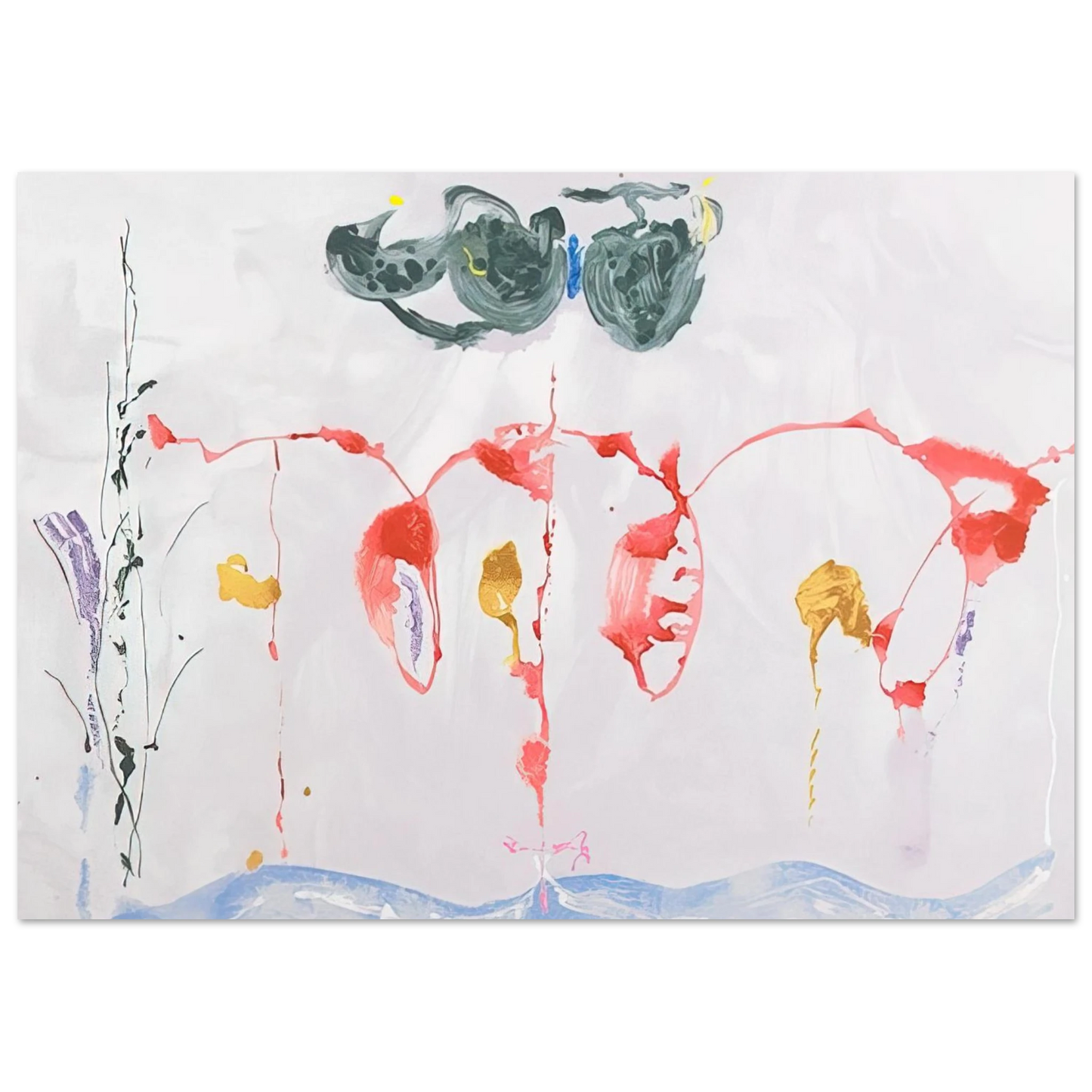 Helen Frankenthaler - Aerie - 2009 Wall art - 30x40 cm / 12x16 inches - Premium Wooden Framed Poster With Fine Art Paper-canvas - Wood frame