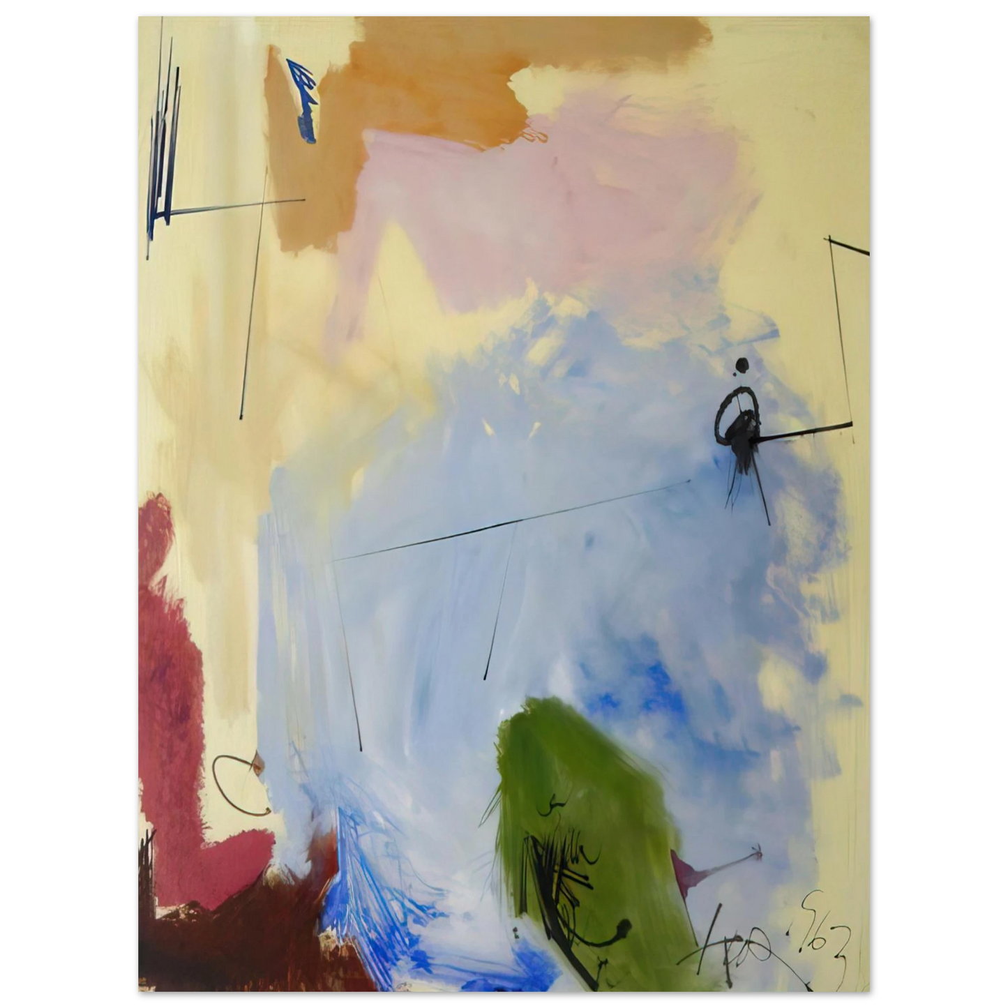 Hassel Smith - At Miss Webb's - 1963  75x100 cm / 30x40inches Fine Art Poster