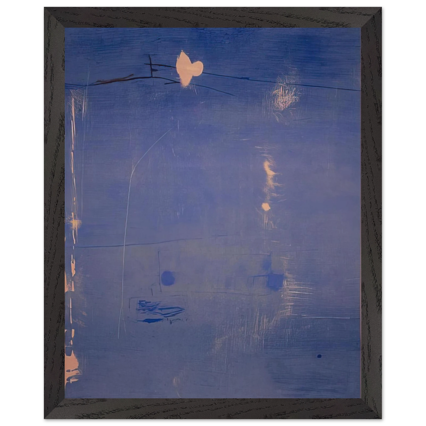Helen Frankenthaler - Cameo - 1980 Wall art - 15x20 cm / 6x8 inches - Premium Wooden Framed Poster With Fine Art Paper-canvas - White frame