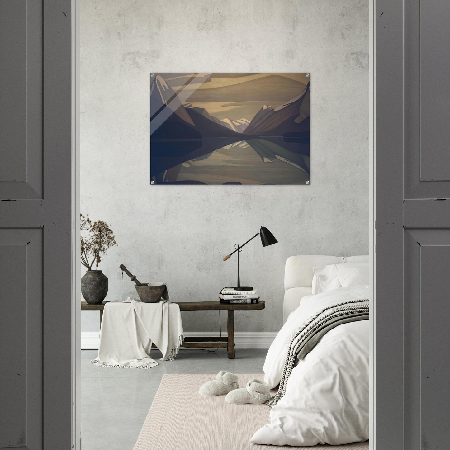 Maligne Lake, Jasper Park - 1924 - Lawren Harris Acrylic Print - 70x100 cm / 28x40″ inches | Lawren Harris Wall Art | Lawren Harris Prints