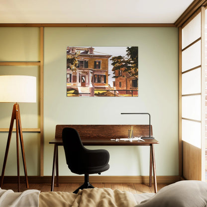 Davis House - Edward Hopper Brushed Aluminum Print - 70x100 cm / 28x40 inches | Edward Hopper Aluminum Print | Edward Hopper Prints
