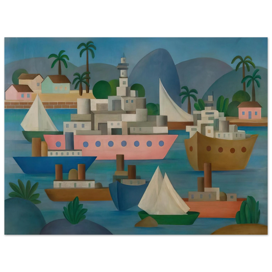Tarsila do Amaral - Porto I  75x100 cm / 30x40inches Fine Art Poster