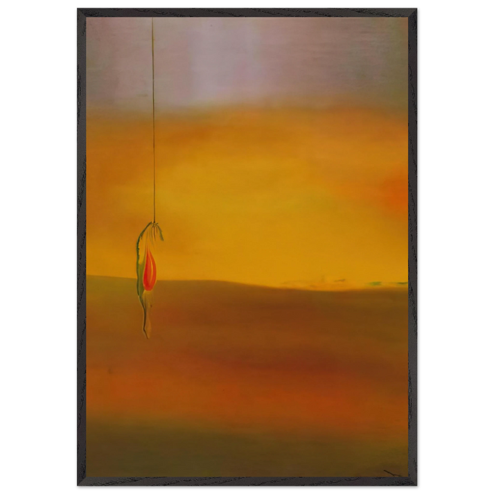 FRIED EGG ON THE PLATE WITHOUT THE PLATE 1932 - Salvador Dali 70x100 cm / 28x40 inches Framed Art Print – Black Wooden Frame